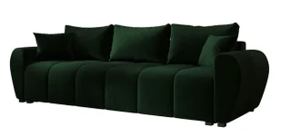 Ciemnozielona rozkładana welurowa sofa M7-L08 - Sofy i kanapy Ciemnozielona rozkładana welurowa sofa M7-L08 - Sofy i kanapy - miniaturka - grafika 1
