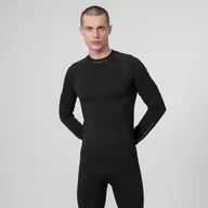 Koszulki sportowe męskie - Męski longsleeve termoaktywny BRUBECK EXTREME THERMO - czarny - miniaturka - grafika 1