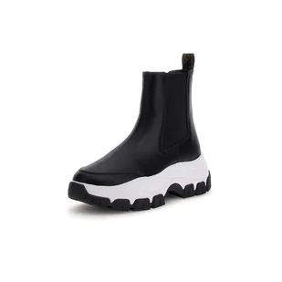 Damskie Sztyblety GUESS BESONA FL8BEOELE12-BLACK – Czarny - Botki damskie - miniaturka - grafika 1