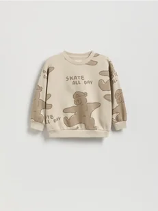Reserved - Bluza z nadrukiem - beżowy - Bluzy i sweterki niemowlęce - miniaturka - grafika 1