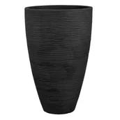 Donice - Donica ogrodowa okrągła 40 x 60 cm antracyt PATIO - miniaturka - grafika 1