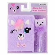 Szkolne artykuły papiernicze - Pamiętnik pluszowy 12x18 cm z długopisem Cat STARPAK 541491 - miniaturka - grafika 1
