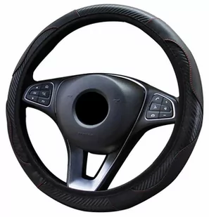 Antypoślizgowy Pokrowiec na Kierownicę 37-38cm uniwersalny czarny AG978 - Akcesoria motoryzacyjne - miniaturka - grafika 1