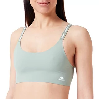 Biustonosze - Adidas Sports Underwear damski biustonosz typu stanik, olive green, L - grafika 1