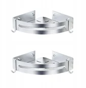 Półki łazienkowe - PÓŁKA Łazienkowa PRYSZNICOWA Narożna PODWÓJNA - miniaturka - grafika 1