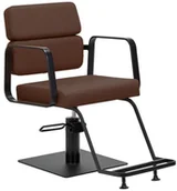 Fotele fryzjerskie - Gabbiano fotel fryzjerski Porto czarno czekoladowy - miniaturka - grafika 1