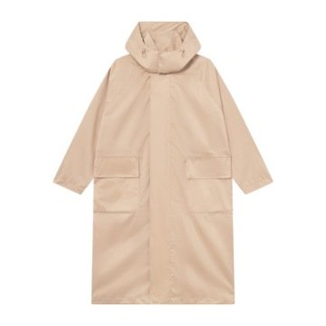 Kurtka Przeciwdeszczowa Damska Kubota Oversize Beżowa Parka Z Kapturem L/XL