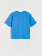 Koszulki dla chłopców - Reserved - Bawełniany t-shirt z nadrukiem - niebieski - miniaturka - grafika 1