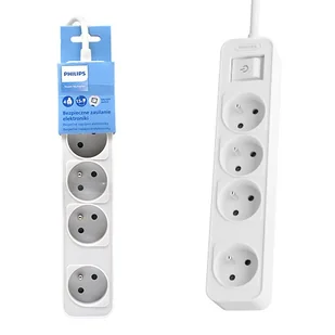 Philips Listwa zasilająca - 4 gniazda 1.5m - Listwy zasilające - miniaturka - grafika 2