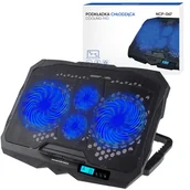 Podkładki chłodzące pod laptopa - MOCNA Podstawka Podkładka Chłodząca pod Laptopa 12-17" + REGULACJA OBROTÓW - miniaturka - grafika 1