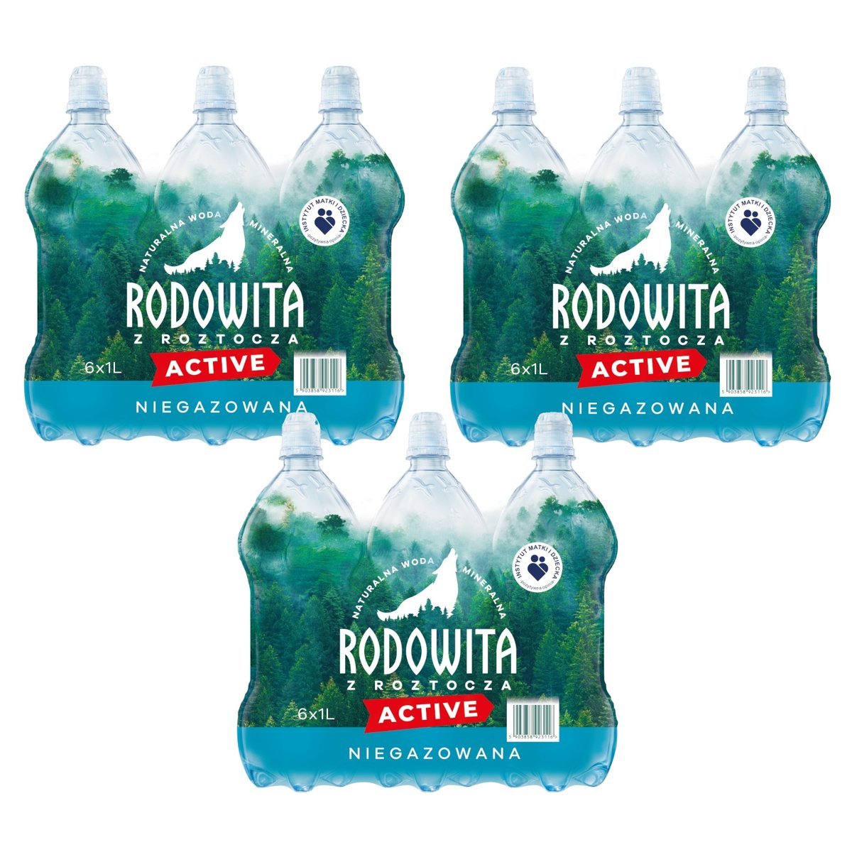 Woda mineralna RODOWITA z Roztocza niegazowana Active 18x 1 l