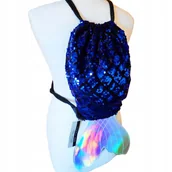 Plecaki worki - WOREK PLECAK MERMAID SYRENKA CEKIN NA BUTY BAG - miniaturka - grafika 1