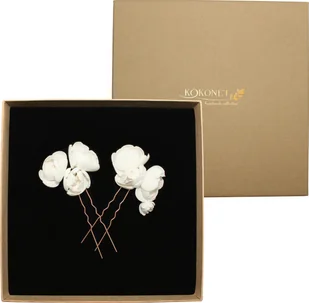 KOKONET Wsuwki do włosów ślubne rose gold kwiaty fryzura - Ozdoby do włosów - miniaturka - grafika 1