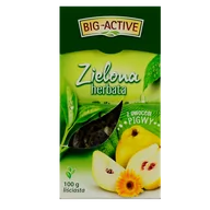 Herbata - Big-Active Big-Active Zielona herbata liściasta z owocem pigwy 100 g - miniaturka - grafika 1