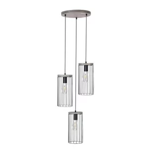 Britop Loftowa LAMPA wisząca TIMEO 195109357R industrialna OPRAWA kaskada metalowa drewno czarna - Lampy sufitowe - miniaturka - grafika 1