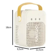 Klimatyzatory - Klimatyzator klimator przenośny wentylator biurkowy nawilżacz USB biały - miniaturka - grafika 1