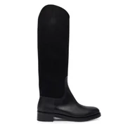 Kozaki damskie - Oficerki Max Mara Cavalierewk 2524796112600 Czarny - miniaturka - grafika 1