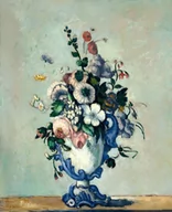 Plakaty - Galeria Plakatu, Plakat, Flowers In A Rococo Vase, Paul Cézanne, 21x29,7 cm - miniaturka - grafika 1