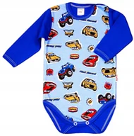 Body dla niemowląt - Body długi rękaw AUTA 100% Bawełna r 80 KLEKLE - miniaturka - grafika 1