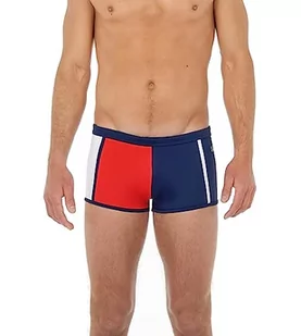 Hom Bokserki kąpielowe Waterpolo Pływanie Trunks Mężczyźni, Granatowy, czerwony i biały, M - Kąpielówki męskie - miniaturka - grafika 1