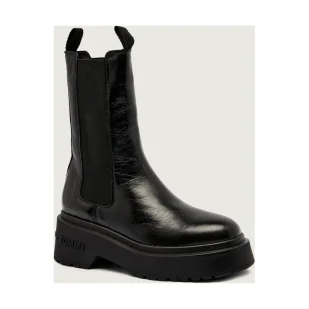 Tommy Jeans Skórzane sztyblety - Sztyblety damskie - miniaturka - grafika 1