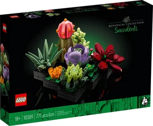 LEGO Sukulenty zestaw konstrukcyjny z roślinami dla dorosłych; zbuduj ozdobę z sukulentami do domu lub biura (771 elementów) 10309 - Klocki - miniaturka - grafika 1