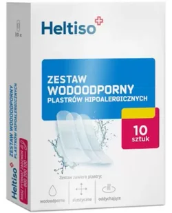 Heltiso, plastry hipoalergiczne, zestaw wodoodporny, 10 sztuk - Apteczki i materiały opatrunkowe - miniaturka - grafika 1