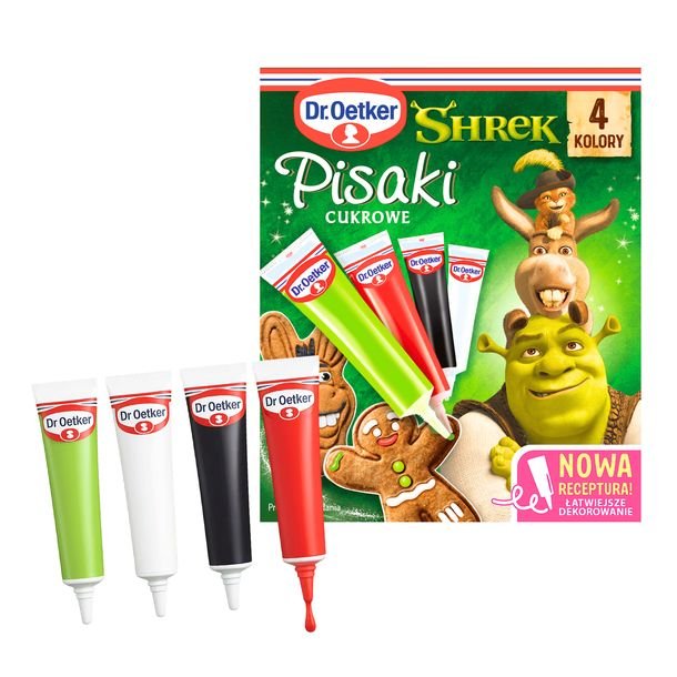 Dr. Oetker Pisaki cukrowe Shrek 68 g (4 x 17 g)