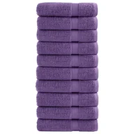 Ręczniki - vidaXL Ręczniki premium SOLUND 10 szt. fioletowe, 70x140 cm, 600 g/cm² - miniaturka - grafika 1