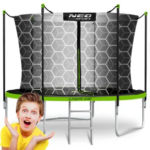 Trampolina ogrodowa 10ft/312cm z siatką wewnętrzną i drabinką Neo-Sport - Trampoliny - miniaturka - grafika 1