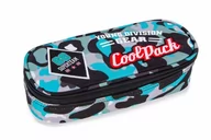 Piórniki - CoolPack Usztywniany piórnik szkolny Campus Camo Blue Badges A62113 - miniaturka - grafika 1