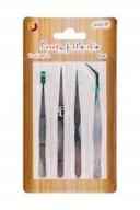 Biżuteria - akcesoria - zestaw pęset jubilerskich rozm. 119mm 4szt. SJ-9776 - miniaturka - grafika 1