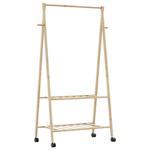 Wieszak na ubrania z półkami i kółkami, 96x45,5x155,5 cm Lumarko! - Pokrowce na ubrania - miniaturka - grafika 1