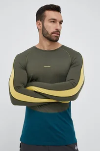 Icebreaker longsleeve funkcyjny ZoneKnit 200 kolor zielony - Bielizna sportowa męska - miniaturka - grafika 1