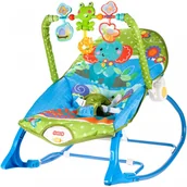 Leżaczki i huśtawki - MalPlay, Leżaczek Bujaczek Krzesełko SŁONIK z Wibracjami 3w1 - miniaturka - grafika 1