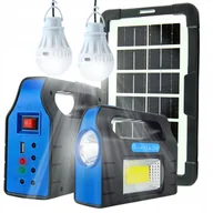 Powerbanki - Przenośny Duży Zestaw Fotowoltaiczny Powerbank Solarny Usb Latarka Led Pv - miniaturka - grafika 1