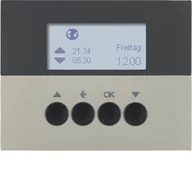 Inne akcesoria elektryczne - Berker K.5 Łącznik żaluzjowy czasowy z wyświetlaczem do sterownika żaluzjowego Berker.Net, stal, lakierowany - miniaturka - grafika 1