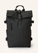Torby na laptopy - Rains Plecak Rolltop Large Z Przegrodą Na Laptop schwarz - miniaturka - grafika 1