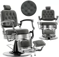 Fotele fryzjerskie - Fotel fryzjerski barberski hydrauliczny do salonu fryzjerskiego barber shop Lesos Barberking - miniaturka - grafika 1