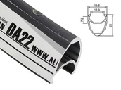 Części rowerowe - Alexrims Obręcz szosa DA22 700x28otw bok CNC czarna 5907558624281 - miniaturka - grafika 1