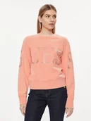 Bluzy damskie - Guess Bluza Vintage Logo W4GQ10 KC8I0 Koralowy Relaxed Fit - miniaturka - grafika 1