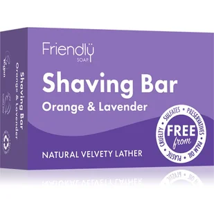 Friendly Soap Shaving Bar Orange & Lavender mydło naturalne do golenia 95 g - Mydła - miniaturka - grafika 1