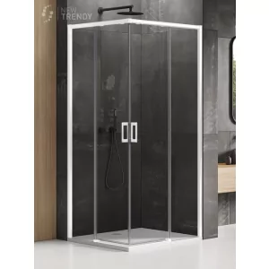 New Trendy D-0394A/D-0403A KABINA PRIME WHITE PROSTOKĄTNA U 70x110x200 CZYSTE 6mm ACTIVE SHIELD - Kabiny prysznicowe - miniaturka - grafika 1