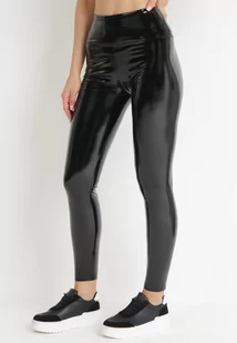 Czarne Legginsy Lakierowane Ohlahnish - Legginsy - miniaturka - grafika 1