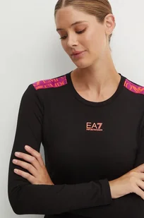 EA7 Emporio Armani longsleeve bawełniany kolor czarny TJLOZ.6DTT16 - Bluzki damskie - miniaturka - grafika 1