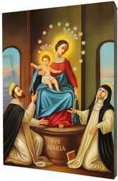 Matka Boża Pompejańska - obraz na desce lipowej - Ikony i obrazy sakralne Matka Boża Pompejańska - obraz na desce lipowej - Ikony i obrazy sakralne - miniaturka - grafika 1