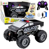 Zabawki zdalnie sterowane - Auto Terenowe Policyjne Off-Road RC Zdalnie Sterowane Czarne 1:16 LEAN Toys - miniaturka - grafika 1