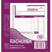 Druki akcydensowe - Michalczyk&Prokop RACHUNEK DLA ZWOLNIONYCH Z VAT 2/3A5 (O+1K) 230-4 - miniaturka - grafika 1