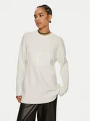 Swetry damskie - Patrizia Pepe Sweter 8K0238 K207-W146 Biały Regular Fit - miniaturka - grafika 1