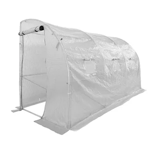 Tunel Szklarniowy przyścienny 4x1,5m PREMIUM 6m2 Biały - Szklarnie ogrodowe - miniaturka - grafika 1